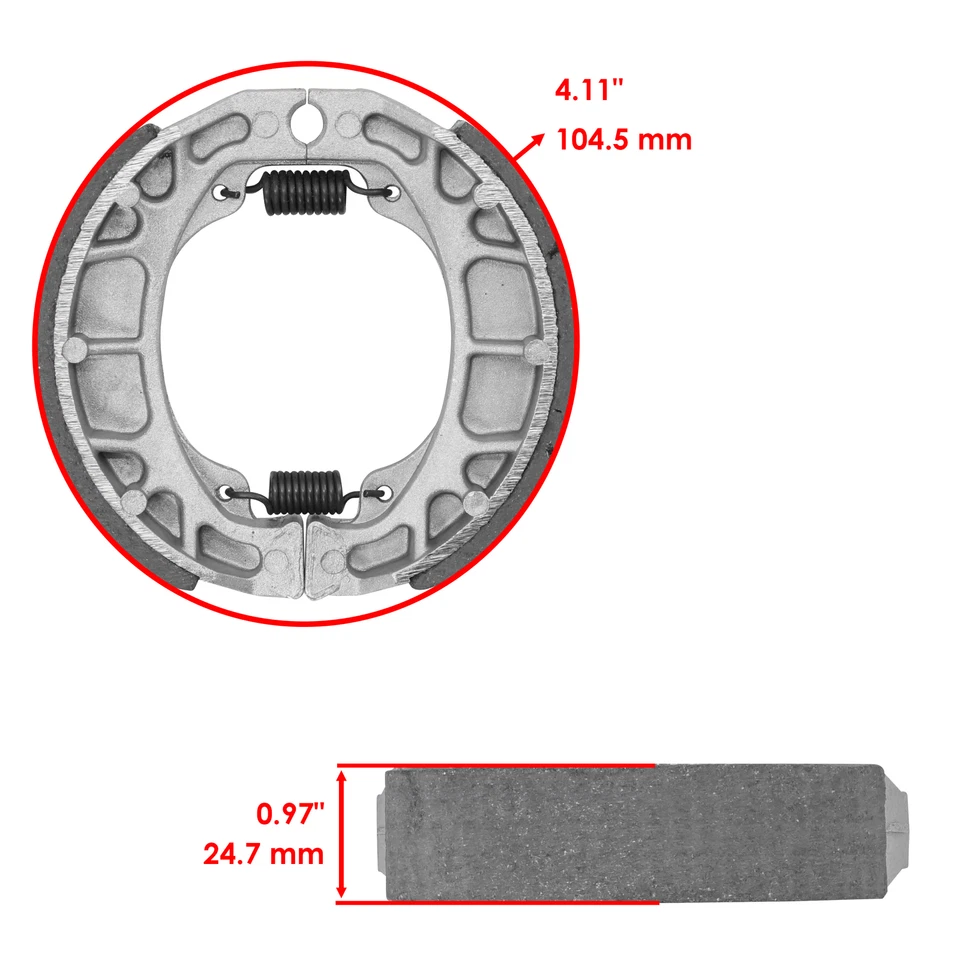 for Honda CT70 Mini 1977-1982 1991 1992 1993 1994 Front and Rear Brake Shoes - Image 2 of 4