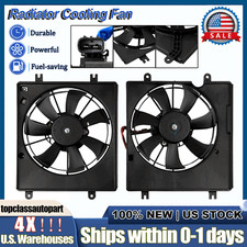 Pair Engine Radiator Cooling Fan Assembly for 2022-2024 Honda Civic 1.5L 2.0L S+