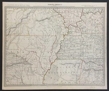 North America Parts of Missouri, Illinois, Kentucky, Tennesse Map