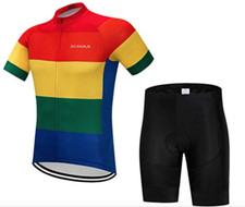 HERREN RADTRIKOT SET TRIKOT HOSE KURZARM RADHOSE SITZPOLSTER FAHRRAD RAD