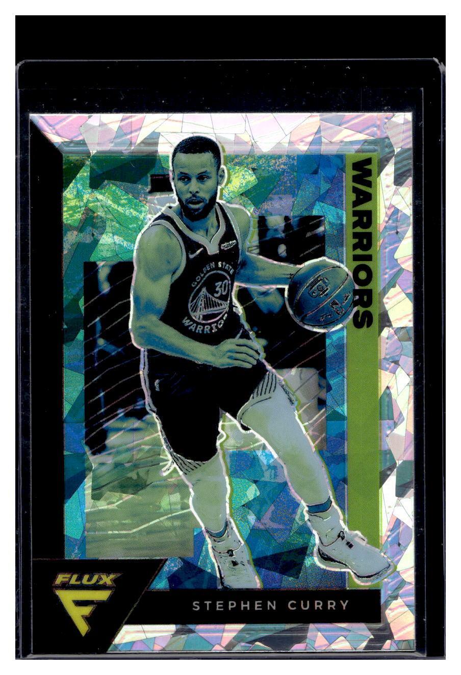 2020-21 Panini Flux Silver Cracked Ice Prizm #55 Stephen Curry Fanatics (J)