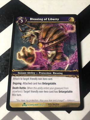 World of Warcraft WoW Blessing Of Liberty Scourgewar 59/270 Uncommon TCG Card