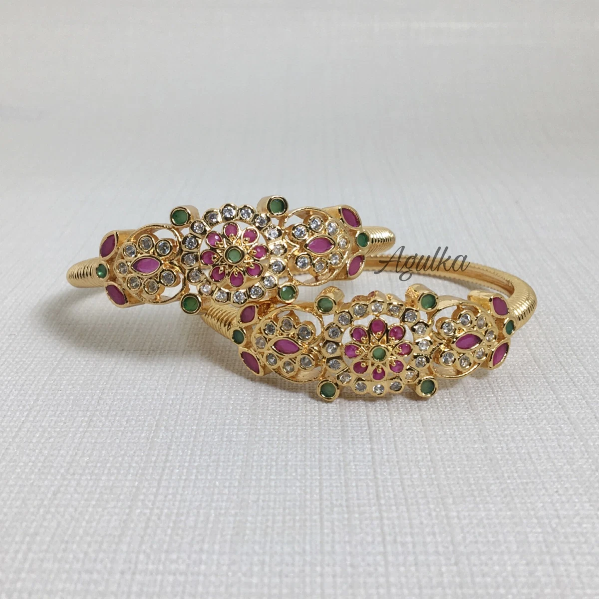 Ruby and 2024 emerald bangles