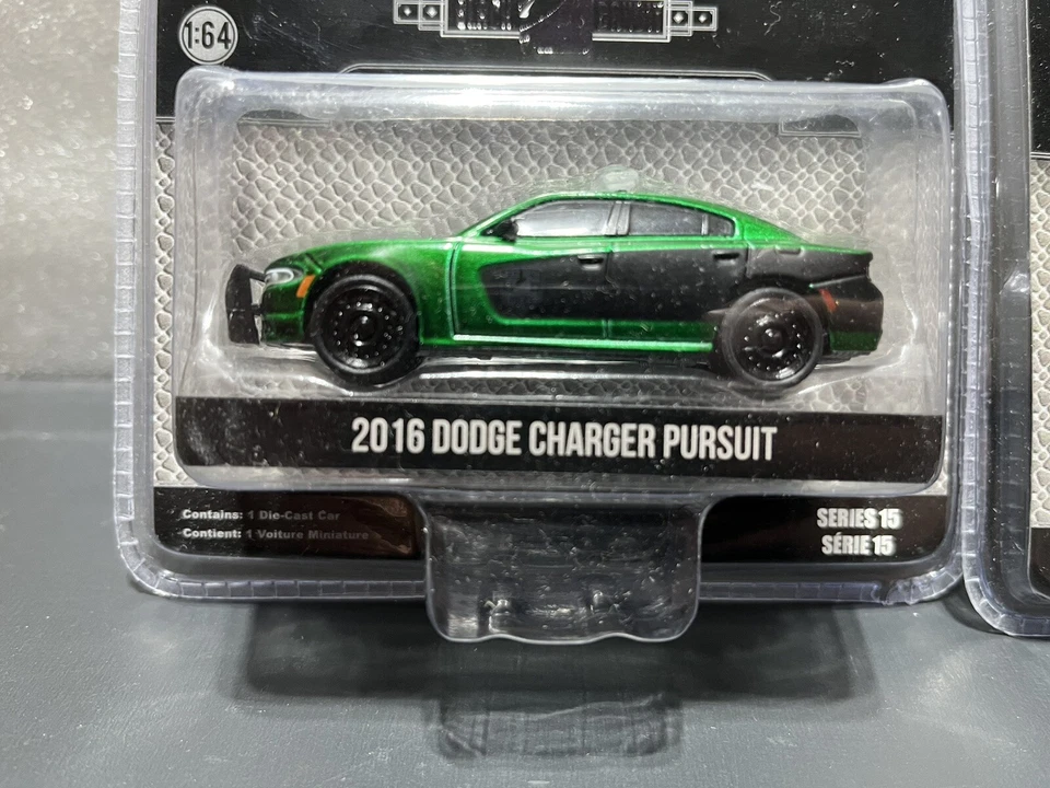 Greenlight Black Bandit 2016 Dodge Charger Pusuit Chase Set (2) Green Machine Foto 2 de 4