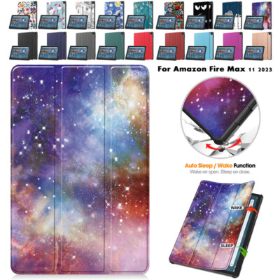 Smart Case für Amazon Fire Max 11 2023 PU Leder Stoßfest Schutzhülle