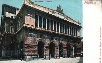 Vintage Postcard Teatro S. Carlo Napoli Opera House In Naples Italy
