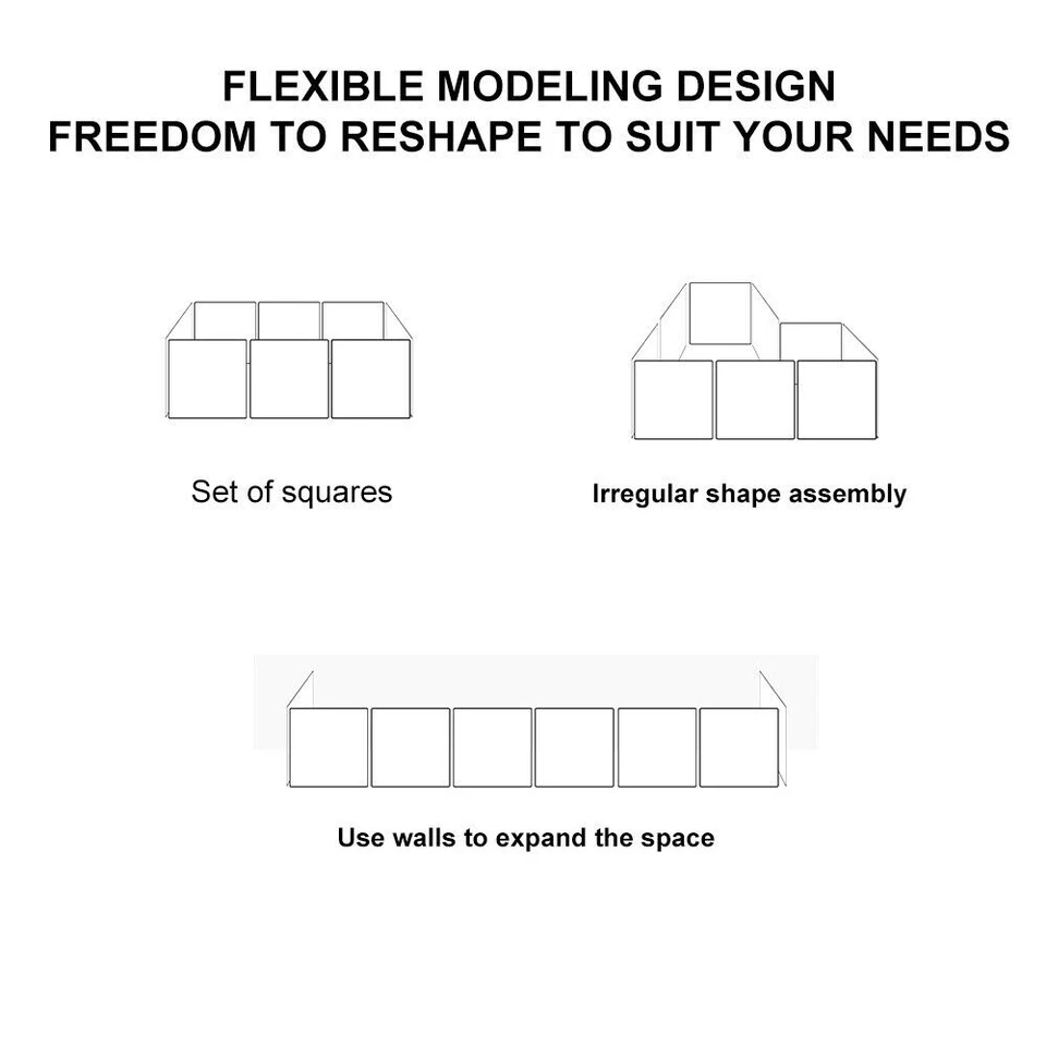 8/10/12/14 Panels Pet Playpen Portable Dog Puppy Exercise Cage Play Fence Door - image 2 of 4