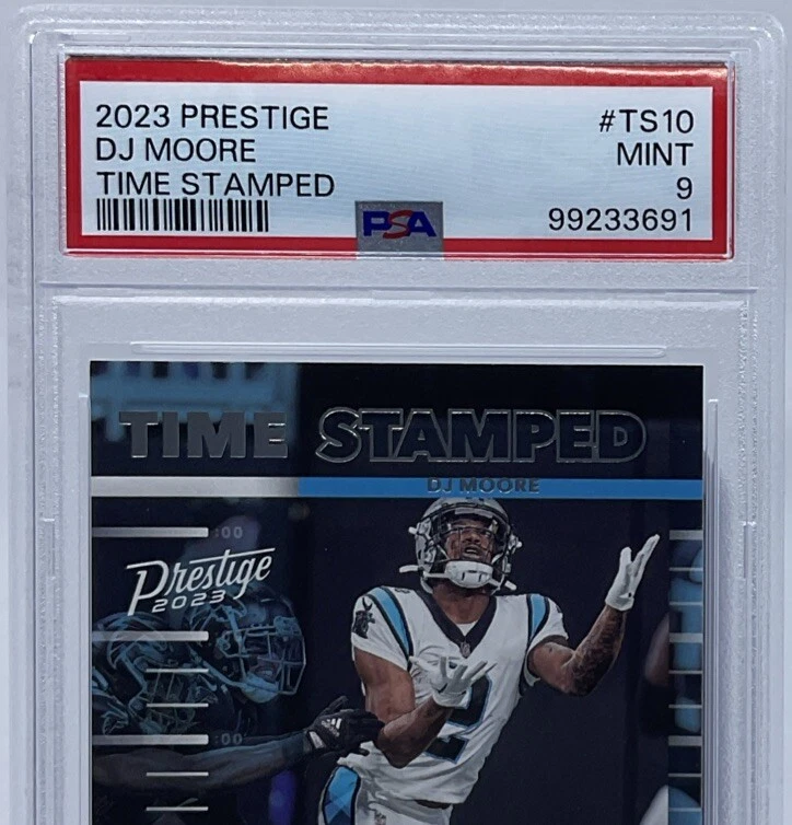 DJ Moore PSA 9 - 2023 Panini Prestige ‘Time Stamp” - Panthers, Bears, Terrapins - Image 2 of 4