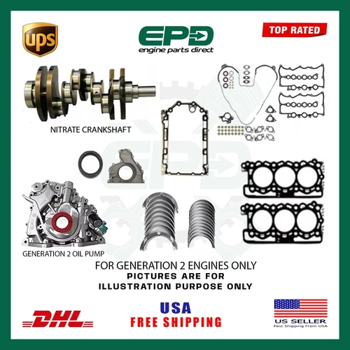 FOR LAND ROVER RANGE ROVER 306DT NITRATE CRANKSHAFT WITH REBUILD KIT 3.0L DIESEL