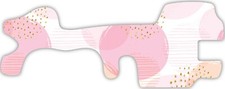 Pink Polkadot Gold Lines Dots Vinyl Wrap For Doc Band Helmet Baby Cranial Helmet