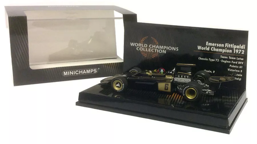 Minichamps Lotus Ford 72 #6 1972 World Champion - Emerson Fittipaldi 1/43 Scale - Image 2 of 4