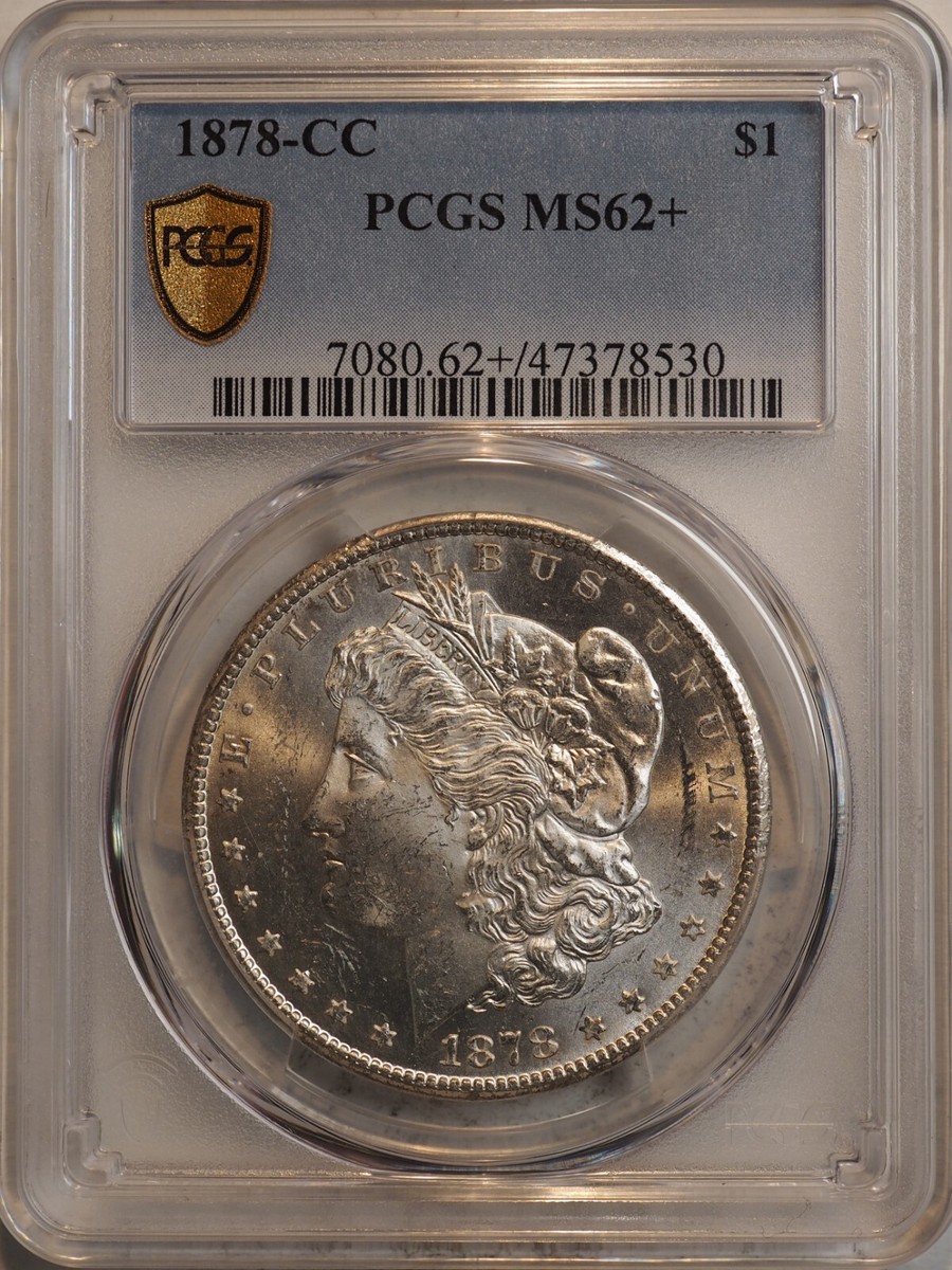 1878-CC Morgan Silver Dollar - PCGS MS62+ **REALLY NICE** FREE