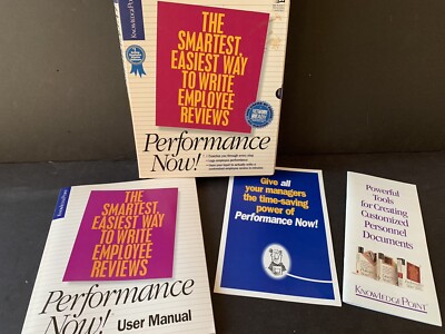 Knowledge Point Performance Now Software to Write Reviews box, etc (no discs)