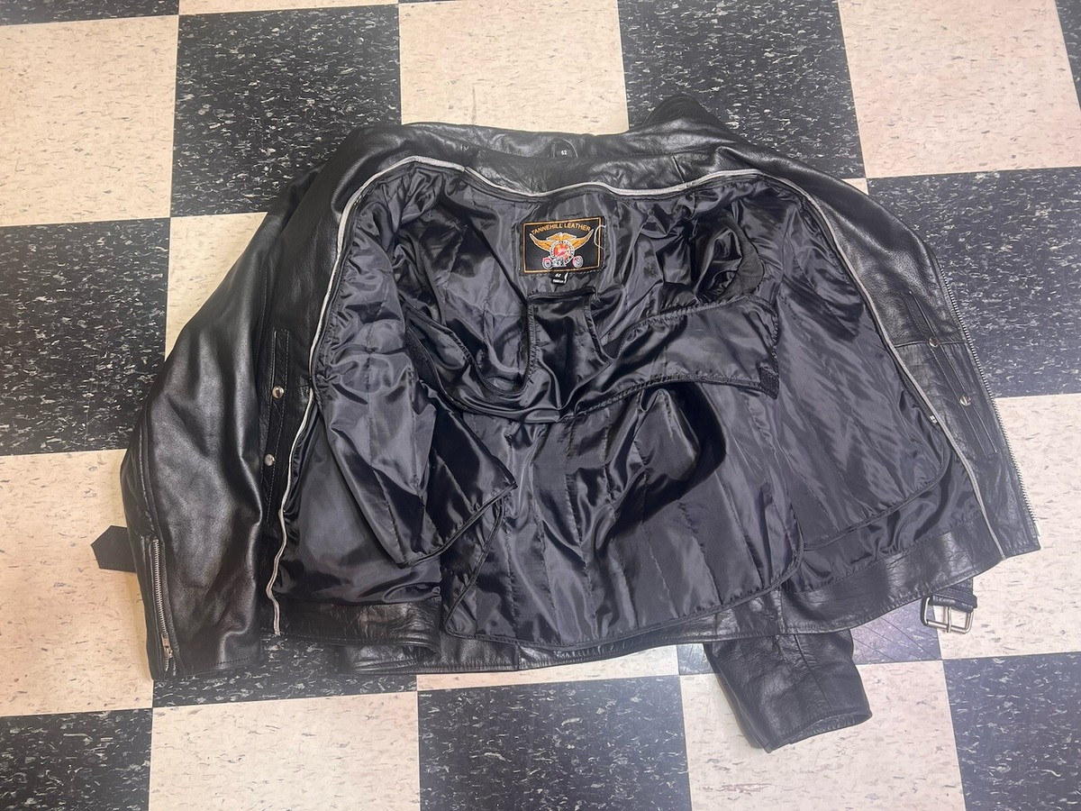 Men's Tannehill Leather Motorcycle Jacket Sz 52 | eBay