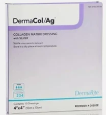 DERMARITE INDUSTRIES REF OO503E DermacolAg™ Collagen Matrix Dressing with Silver