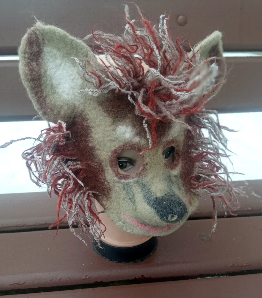 Máscara de erizo de fieltro de lujo para niños adolescentes. Máscara Therian. Prendas para la cabeza. Máscara de carnaval de erizo Foto 2 de 4