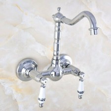 Chrome Brass Swivel Spout Kitchen Sink Faucet Bathroom Basin Water Taps 2nf570