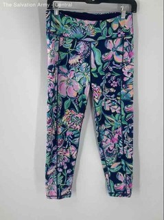 Lilly Pulitzer Womens Multicolor Floral Elastic Waist Ankle Leggings Size Medium