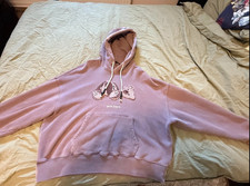 Palm Angels Herren Hoodie lila Logo-Stickerei...