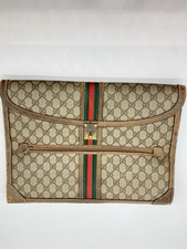 Gucci Vintage GG PVC Sherry Line Clutch bag Authenticity