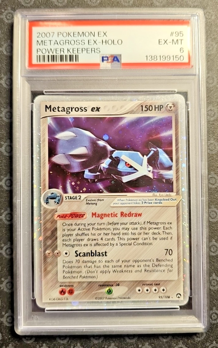 Pokemon EX Metagross ex Holo #95 Power Keepers 2007 - PSA EX-MT 6