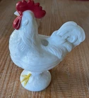 Vintage Westmoreland Milk Glass  Rooster on Nest – Red Comb – 8.5 inches