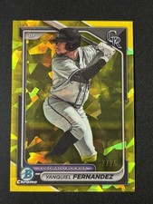 2024 Bowman Chrome Prospects Yellow Sapphire Yanquiel Fernandez /75
