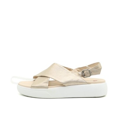 Högl Damen EU 41 Plateau Sandale Gold Gepolsterte Innensohle Sommer Kollektion