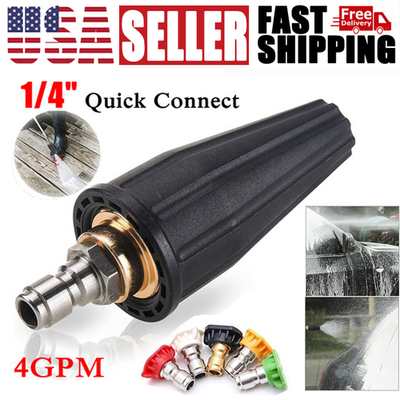 #ad 1 4quot; High Pressure Washer Rotating Turbo Nozzle Spray Tip 4.0 GPM 3600PSI Quick $8.69