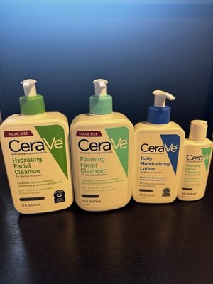 Cera Ve Daily Skincare Routine Lot Of Four Creams And Lotions Used Once See Pics