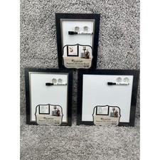 Set Of 3 Quartet Assorted Magnetic Dry Erase Board Black Silver Frame