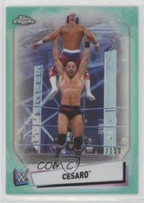 2021 Topps Chrome WWE Aqua Refractor 118/150 Cesaro #53 0ad