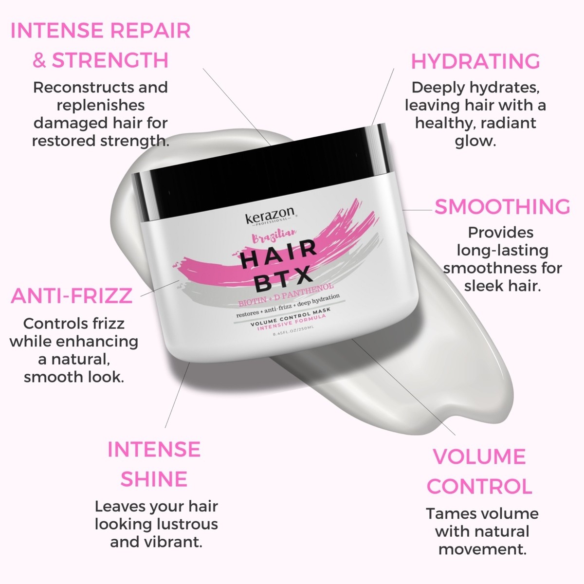 KERAZON Brazilian Hair BTX Smoothing Treatment Volume Control Hair
