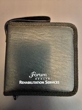 Forum Health Black Zippered CD DVD Blu-ray Disc Storage Case Binder Vintage