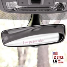 3 PCS Rearview Mirror  Window Decals Vinyl Car Stickers I Love You Drive Safe