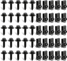 50 Pcs Body Fasteners - 25 Bolts & 25 U-Nut Clips for Fender, Engine Cover & Spl