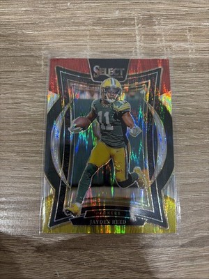 Jayden Reed Green Bay Packers Panini Select 2024 Rot Gelb Schock Insert