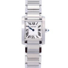 Cartier Tank 20mm Ivory Dial Watch Ref# W51008Q3