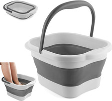 Collapsible Foot Bath Basin Soaker Tub with Handle for Soaking Feet, Foldable Pe