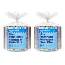Amazon Basics Ultra Paper Plates 10 Inch Disposable 372 Count 2 Pack of 186