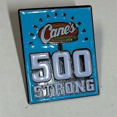 RARE Raising Cane s Chicken Corporate Crew 500 Strong Hat Pin