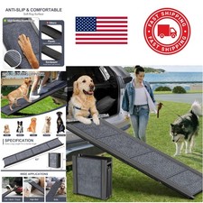 Multifunctional Dog Ramp 63 Inch Long Non Slip Rug Surface for Cars and Couches