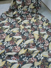 Floral Curtains Linen Lined 2.7 meters  Long Robert Allen Vtg Botanical 