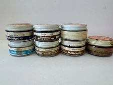 Lot 7 Vintage Meltonian Shoe Cream Polish Neutral Ivory Brown Marron Taupe Navy