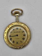 Vintage Andre Rivalle 17 jewels enameled pocket watch