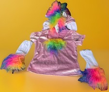 Rubies Rainbow Unicorn Pretend Play Costume Head Shirt And Hooves Size S/M Read