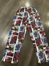 Marvel Spider-Man Boys Sleep Pants Size L Superhero Lounge Pajama Bottoms comic