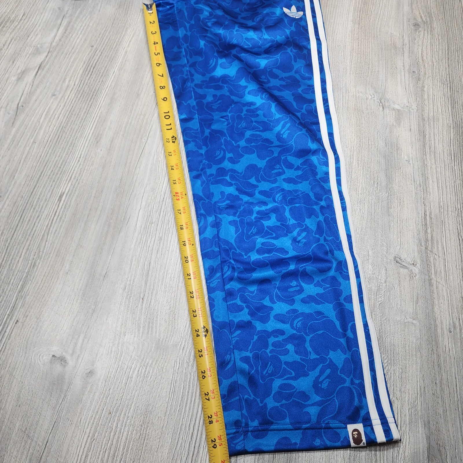 Adidas BAPE Firebird Track Pants Blue Camo Mens Size S New JN7126 thumbnail 3