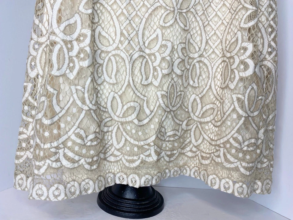 Nuevo top Charter Club para mujer de malla bordada vintage crema talla pequeña 3X Foto 4 de 4