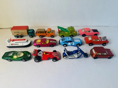 Vintage Lot Of 12 Matchbox Cars Lesney England Diecast 1970’s Excellent